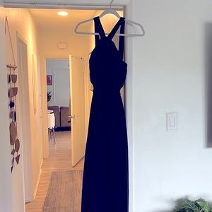 Long black bridesmaid dress, size 2, Jenny Yoo Collection